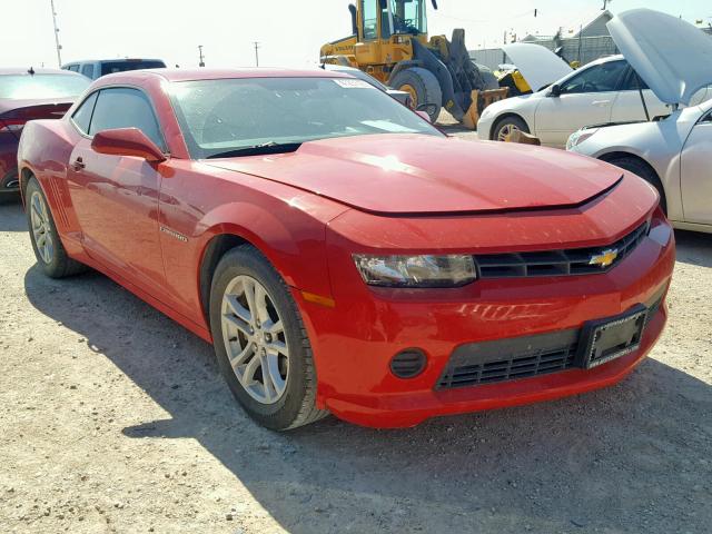 2G1FB1E34F9171970 - 2015 CHEVROLET CAMARO LS RED photo 1