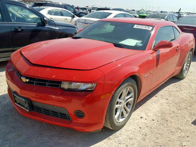 2G1FB1E34F9171970 - 2015 CHEVROLET CAMARO LS RED photo 2