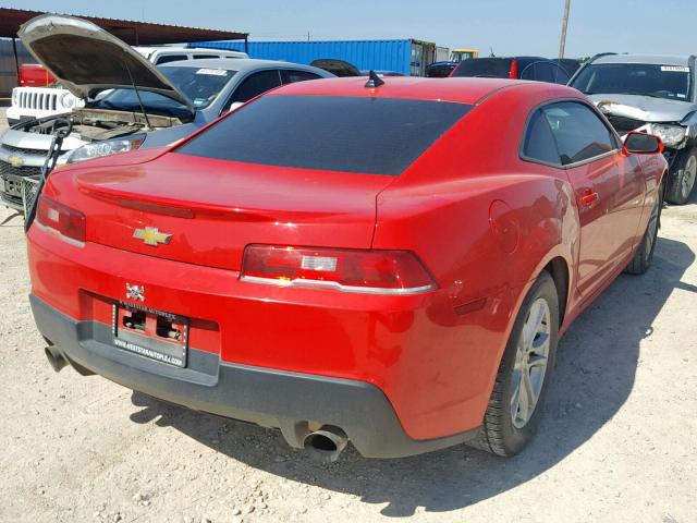 2G1FB1E34F9171970 - 2015 CHEVROLET CAMARO LS RED photo 4