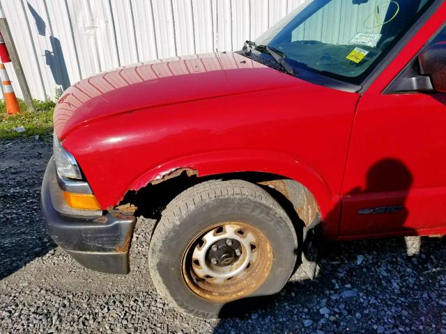 1GCCS145328133973 - 2002 CHEVROLET S TRUCK S1 RED photo 9
