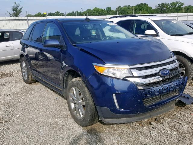 2FMDK3J98CBA70757 - 2012 FORD EDGE SEL BLUE photo 1