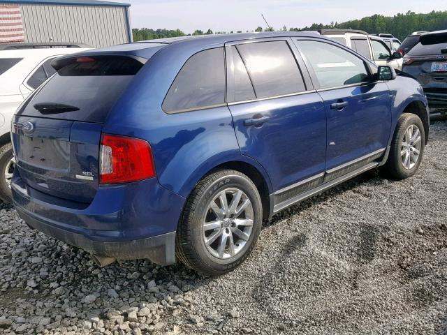 2FMDK3J98CBA70757 - 2012 FORD EDGE SEL BLUE photo 4