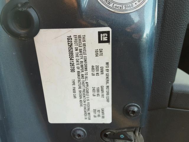 1G2ZH528554126780 - 2005 PONTIAC G6 GT BLUE photo 10