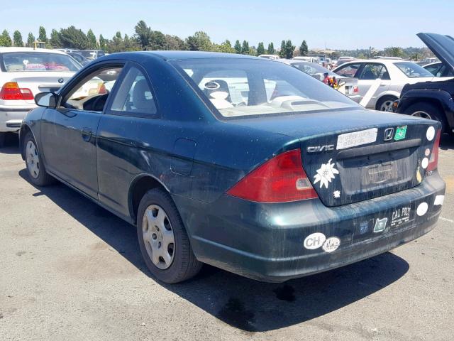 1HGEM21211L035928 - 2001 HONDA CIVIC DX GREEN photo 3