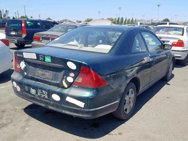 1HGEM21211L035928 - 2001 HONDA CIVIC DX GREEN photo 4