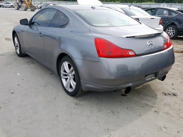 JN1CV6EL8AM152688 - 2010 INFINITI G37 GRAY photo 3