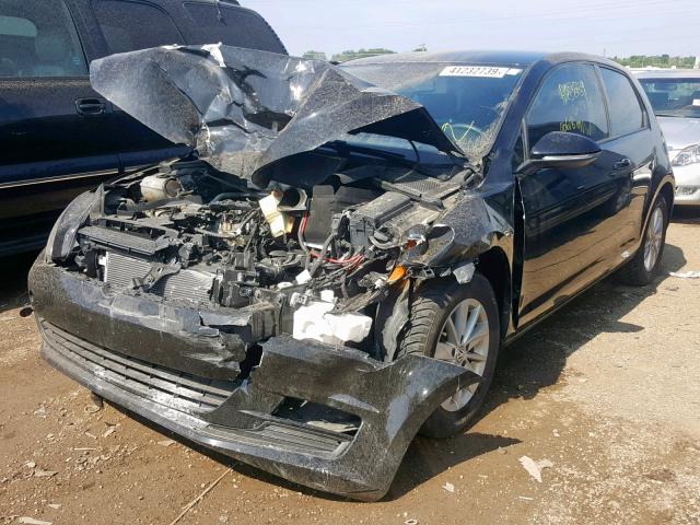 3VW817AU3GM002209 - 2016 VOLKSWAGEN GOLF BASE BLACK photo 2