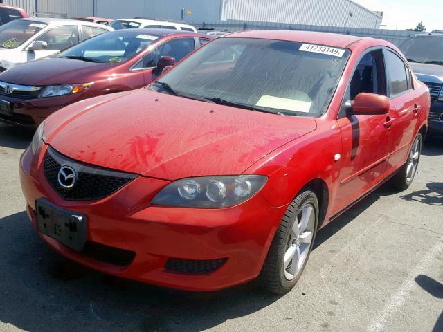 JM1BK12F741180099 - 2004 MAZDA 3 I RED photo 2