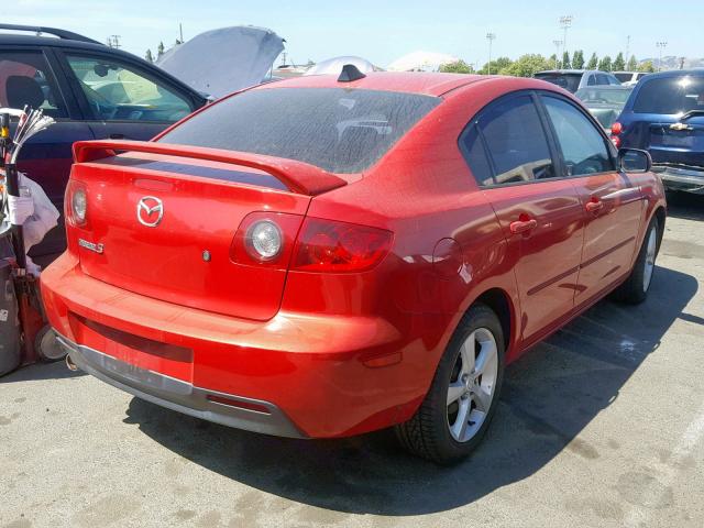 JM1BK12F741180099 - 2004 MAZDA 3 I RED photo 4