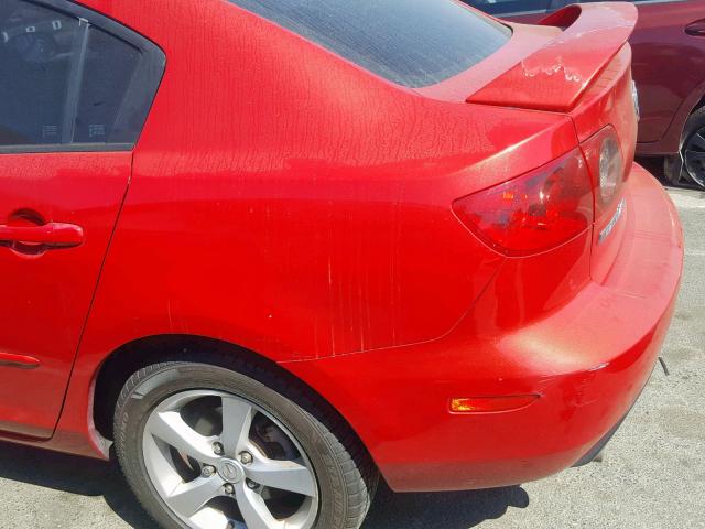 JM1BK12F741180099 - 2004 MAZDA 3 I RED photo 9