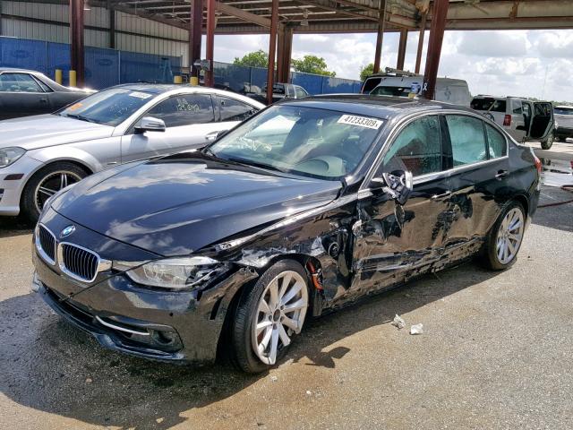 WBA8E1C30HA029145 - 2017 BMW 330E BLACK photo 2