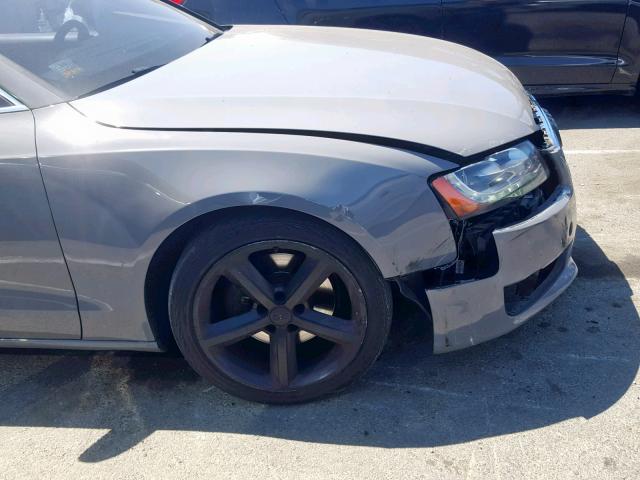 WAUDK78T28A036617 - 2008 AUDI A5 QUATTRO GRAY photo 9