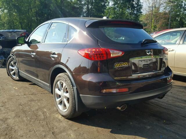 JNKAJ09F28M354761 - 2008 INFINITI EX35 BASE MAROON photo 3