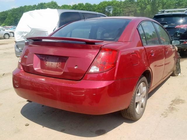 1G8AL55F37Z157091 - 2007 SATURN ION LEVEL RED photo 4