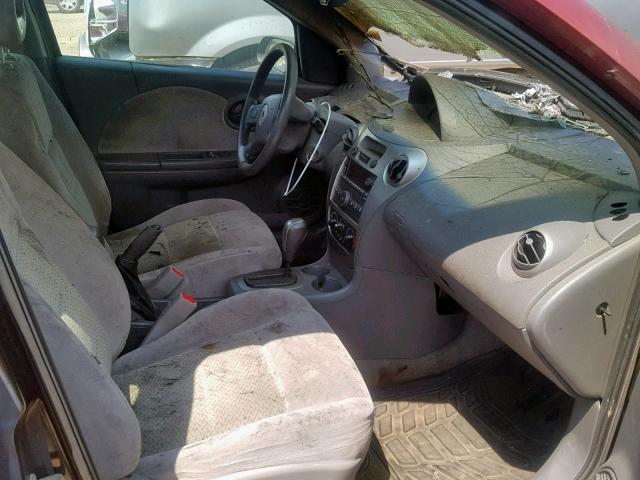 1G8AL55F37Z157091 - 2007 SATURN ION LEVEL RED photo 5