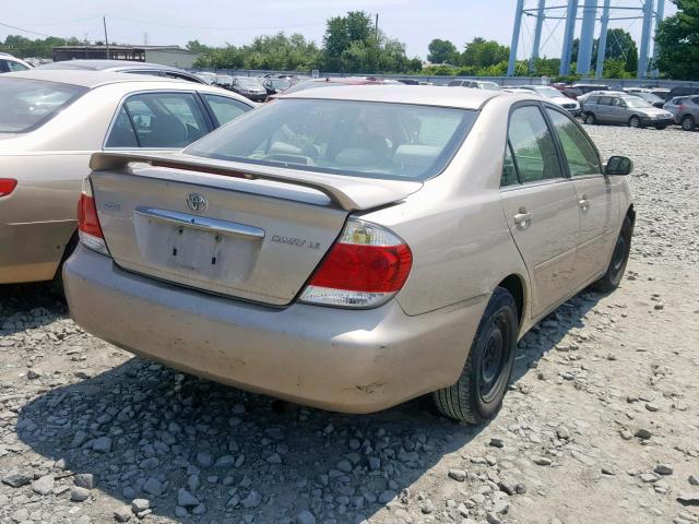 4T1BE32K05U603603 - 2005 TOYOTA CAMRY LE GOLD photo 4