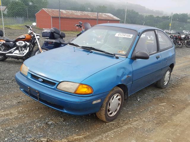 KNJLT05H0S6162226 - 1995 FORD ASPIRE TEAL photo 2