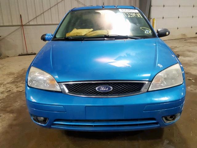 1FAHP34N57W191255 - 2007 FORD FOCUS ZX4 BLUE photo 9