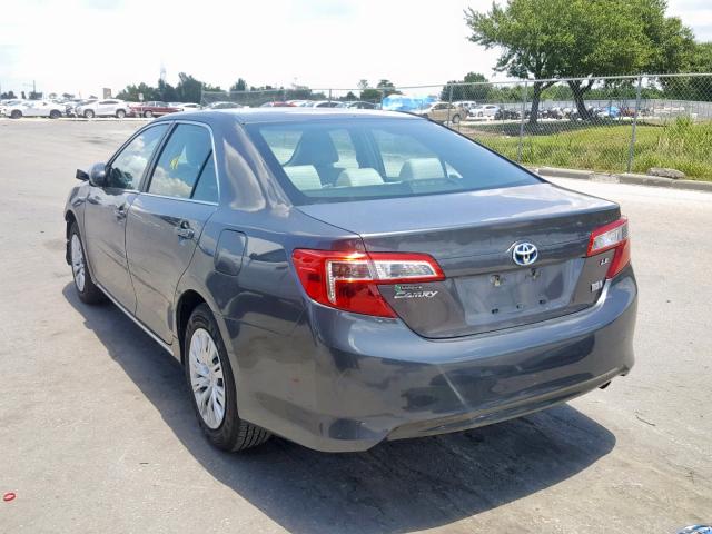 4T1BD1FK8DU092366 - 2013 TOYOTA CAMRY HYBR GRAY photo 3