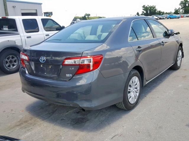 4T1BD1FK8DU092366 - 2013 TOYOTA CAMRY HYBR GRAY photo 4