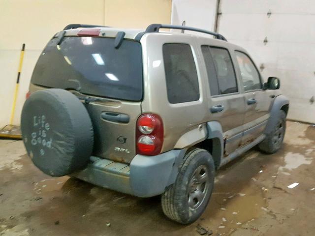 1J4GL48K85W533117 - 2005 JEEP LIBERTY SP BEIGE photo 4