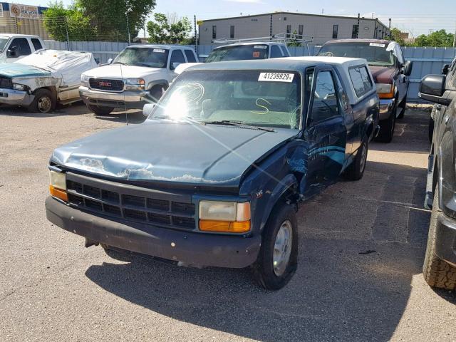 1B7GL23X9SW931218 - 1995 DODGE DAKOTA GREEN photo 2