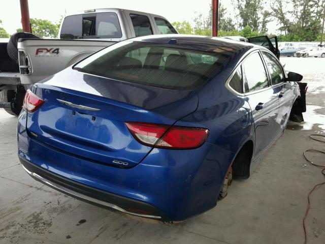 1C3CCCAB4FN687392 - 2015 CHRYSLER 200 LIMITE BLUE photo 4