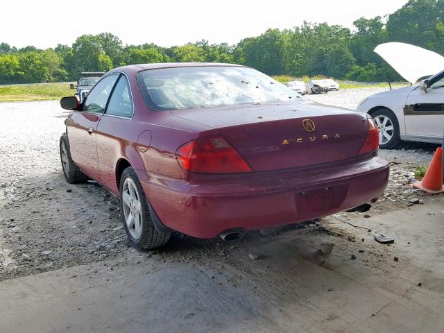 19UYA42651A032402 - 2001 ACURA 3.2CL TYPE RED photo 3