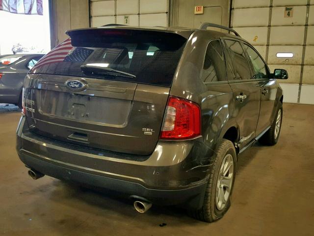 2FMDK4JC3BBA31364 - 2011 FORD EDGE SEL BLACK photo 4