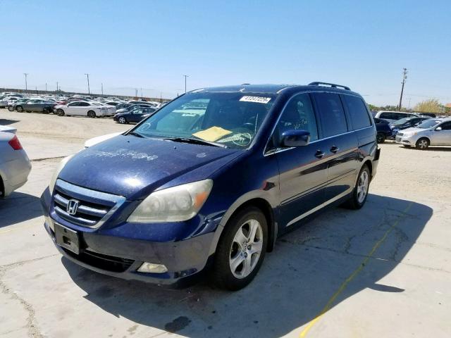 5FNRL38865B005352 - 2005 HONDA ODYSSEY TO BLUE photo 2