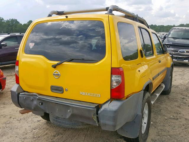 5N1ED28T14C613135 - 2004 NISSAN XTERRA XE YELLOW photo 4