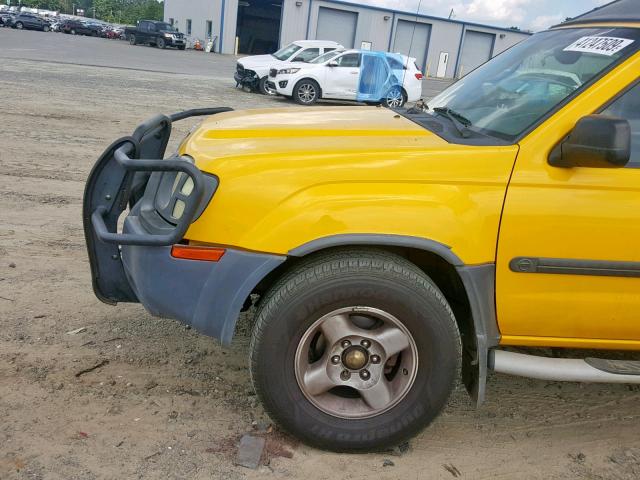 5N1ED28T14C613135 - 2004 NISSAN XTERRA XE YELLOW photo 9