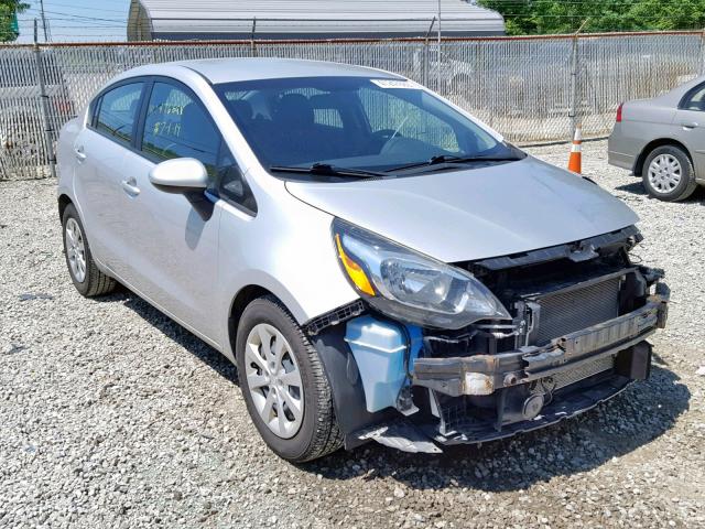 KNADM4A33E6411061 - 2014 KIA RIO LX SILVER photo 1