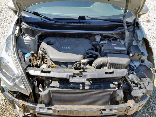 KNADM4A33E6411061 - 2014 KIA RIO LX SILVER photo 7