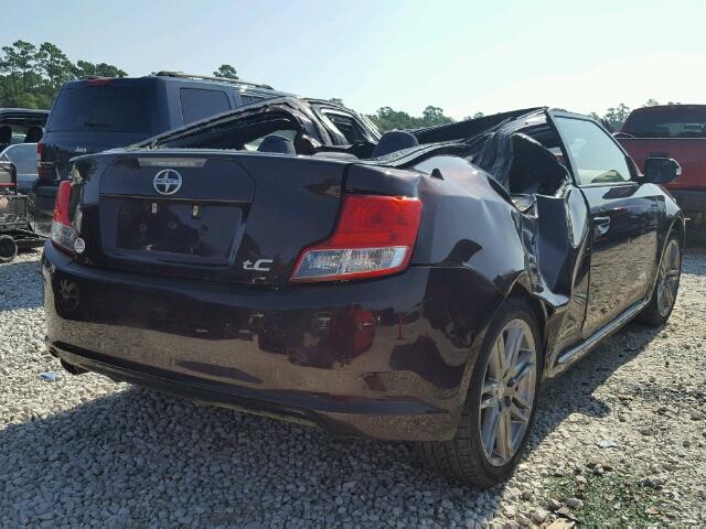 JTKJF5C70D3051276 - 2013 TOYOTA SCION TC PURPLE photo 4