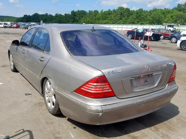 WDBNG84J14A407620 - 2004 MERCEDES-BENZ S 500 4MAT GRAY photo 3