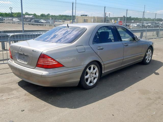 WDBNG84J14A407620 - 2004 MERCEDES-BENZ S 500 4MAT GRAY photo 4