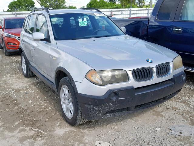 WBXPA73434WC44222 - 2004 BMW X3 2.5I SILVER photo 1