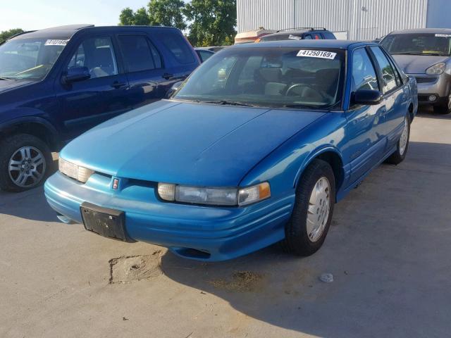 1G3WH54TXND328384 - 1992 OLDSMOBILE CUTLASS SU BLUE photo 2