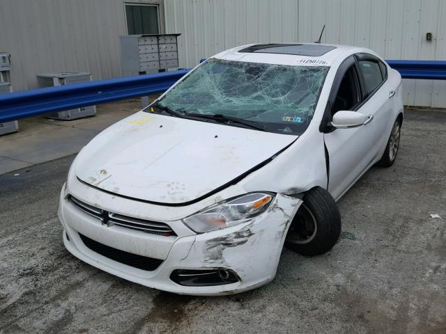 1C3CDFCBXFD205574 - 2015 DODGE DART LIMIT WHITE photo 2