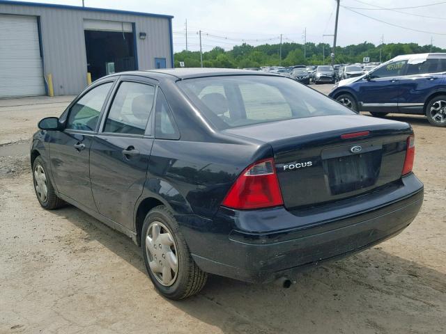 1FAFP34N77W271373 - 2007 FORD FOCUS ZX4 BLACK photo 3