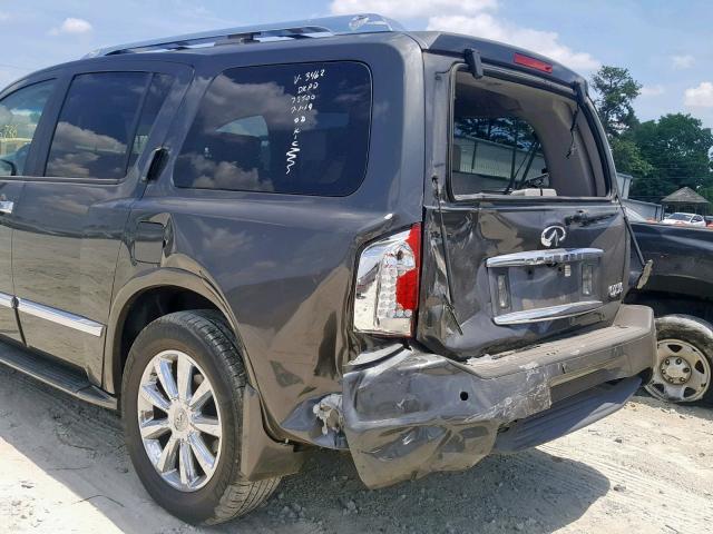 5N3AA08D78N913462 - 2008 INFINITI QX56 GRAY photo 9