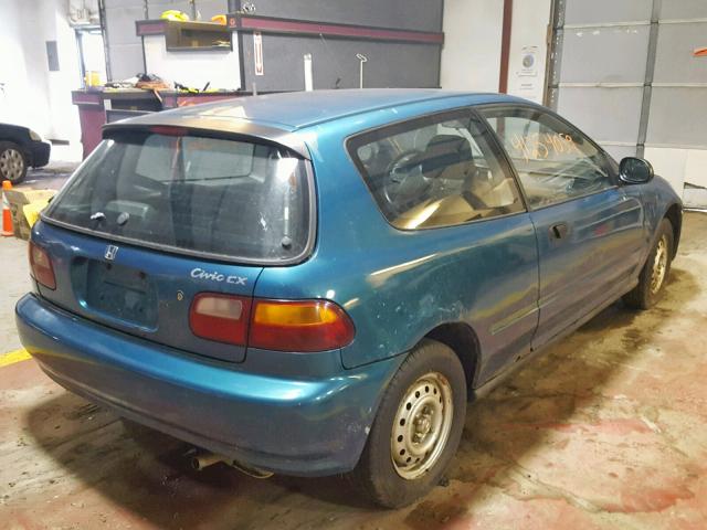 2HGEH2351SH523108 - 1995 HONDA CIVIC CX GREEN photo 4