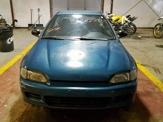 2HGEH2351SH523108 - 1995 HONDA CIVIC CX GREEN photo 9