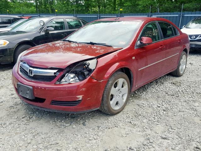 1G8ZS57B78F154293 - 2008 SATURN AURA XE MAROON photo 2