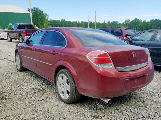 1G8ZS57B78F154293 - 2008 SATURN AURA XE MAROON photo 3