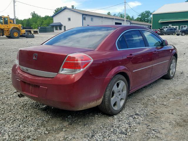 1G8ZS57B78F154293 - 2008 SATURN AURA XE MAROON photo 4