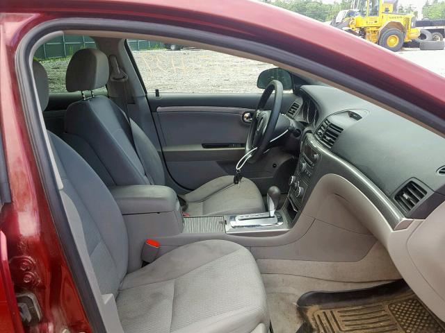 1G8ZS57B78F154293 - 2008 SATURN AURA XE MAROON photo 5