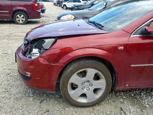 1G8ZS57B78F154293 - 2008 SATURN AURA XE MAROON photo 9