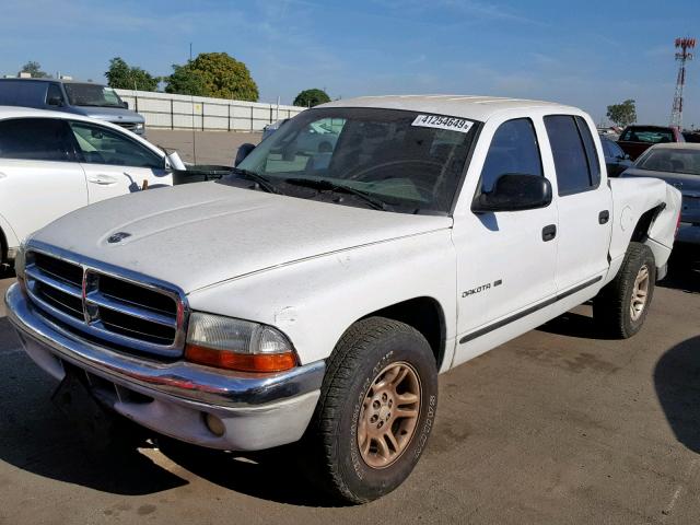 1B7HL2AN01S327312 - 2001 DODGE DAKOTA QUA WHITE photo 2